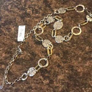 NWT Ruby rd necklace gold/silver